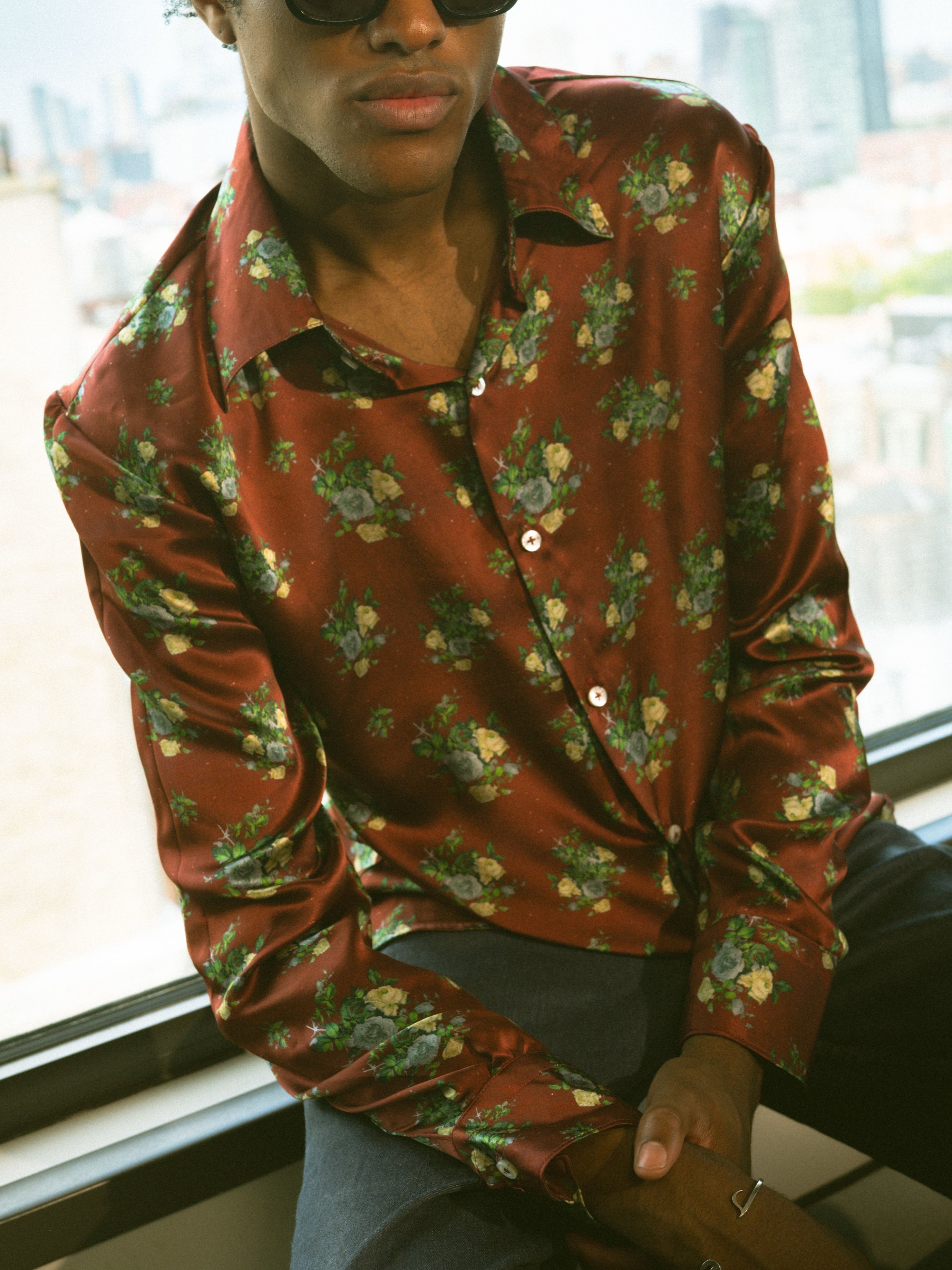 Keith Shirt in Silk Charmeuse