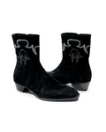 JJL Western Boots in Black Suede