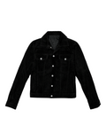 Black Suede Trucker Jacket