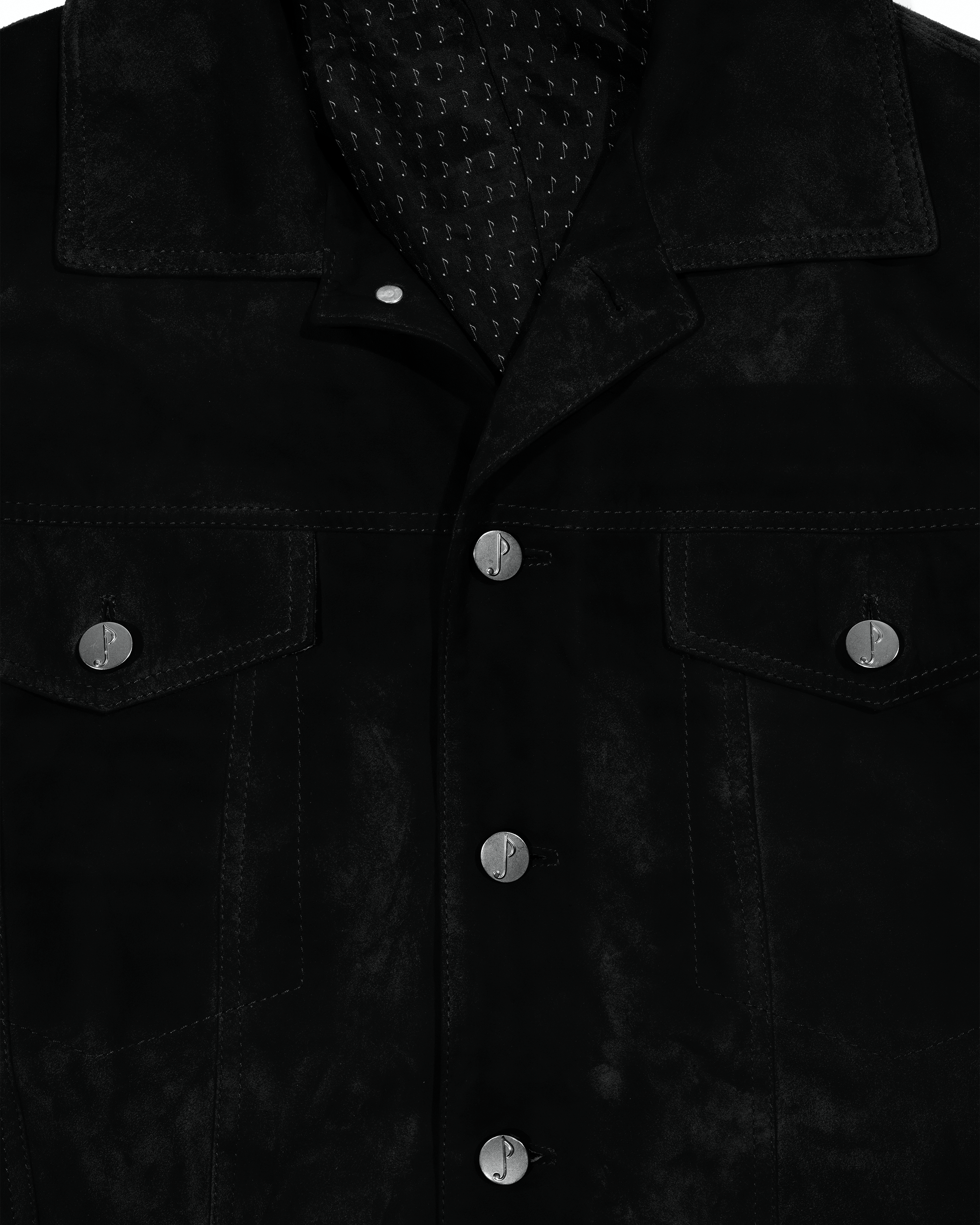 Black Suede Trucker Jacket
