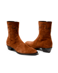 JJL Western Boots in Tan Suede