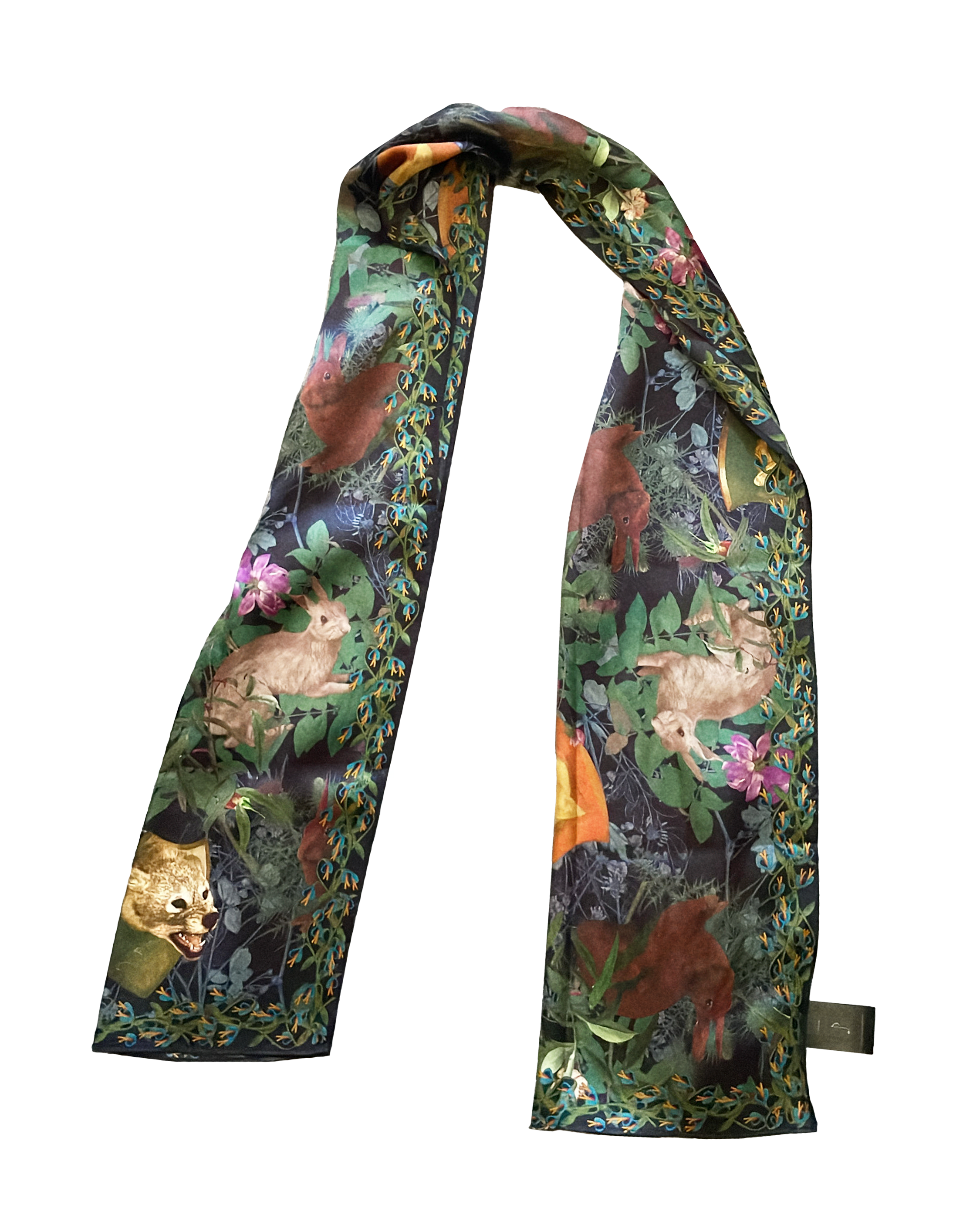 English Gardens Scarf in Pure Silk