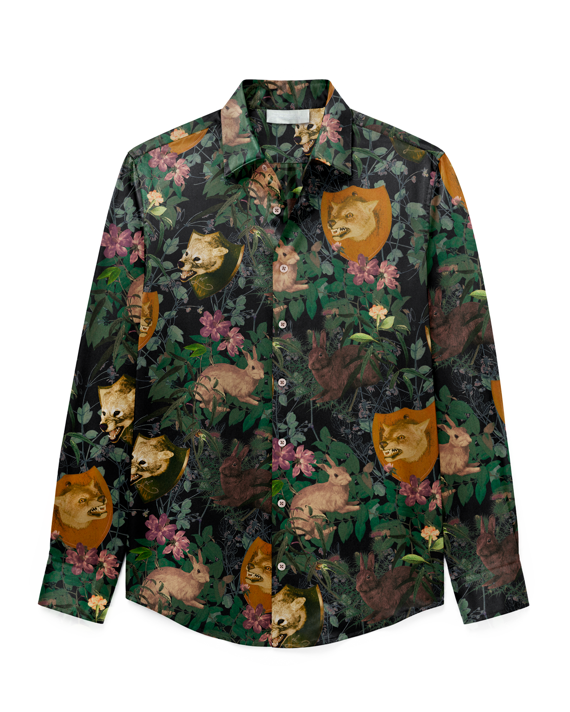 English Gardens Shirt in Silk Charmeuse
