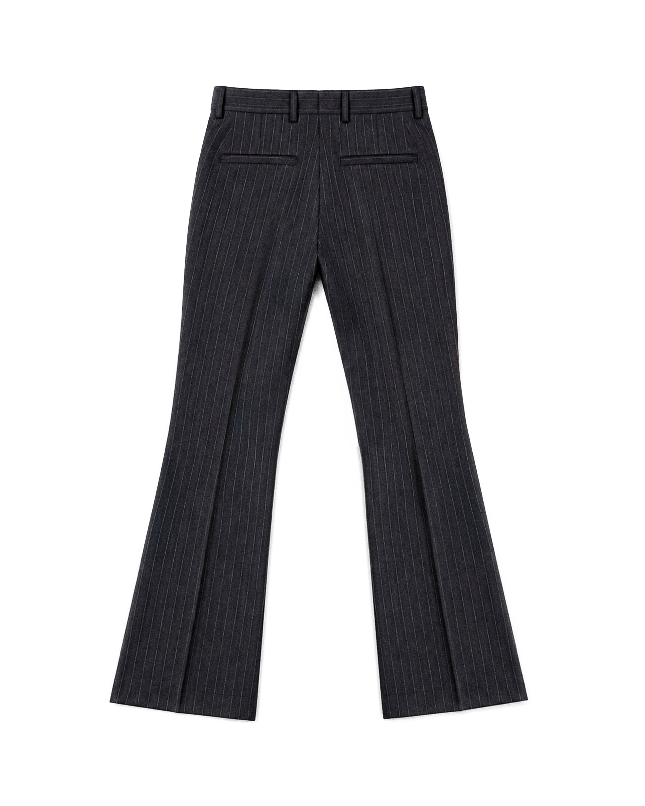 1974 Trousers in Black Pinstripe Wool