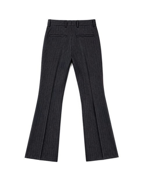 1974 Trousers in Black Pinstripe Wool