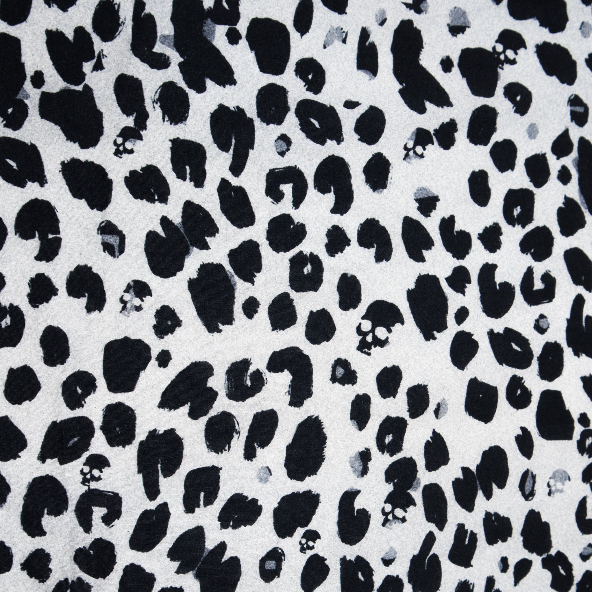 Skull Leopard Print Scarf in Pure Silk