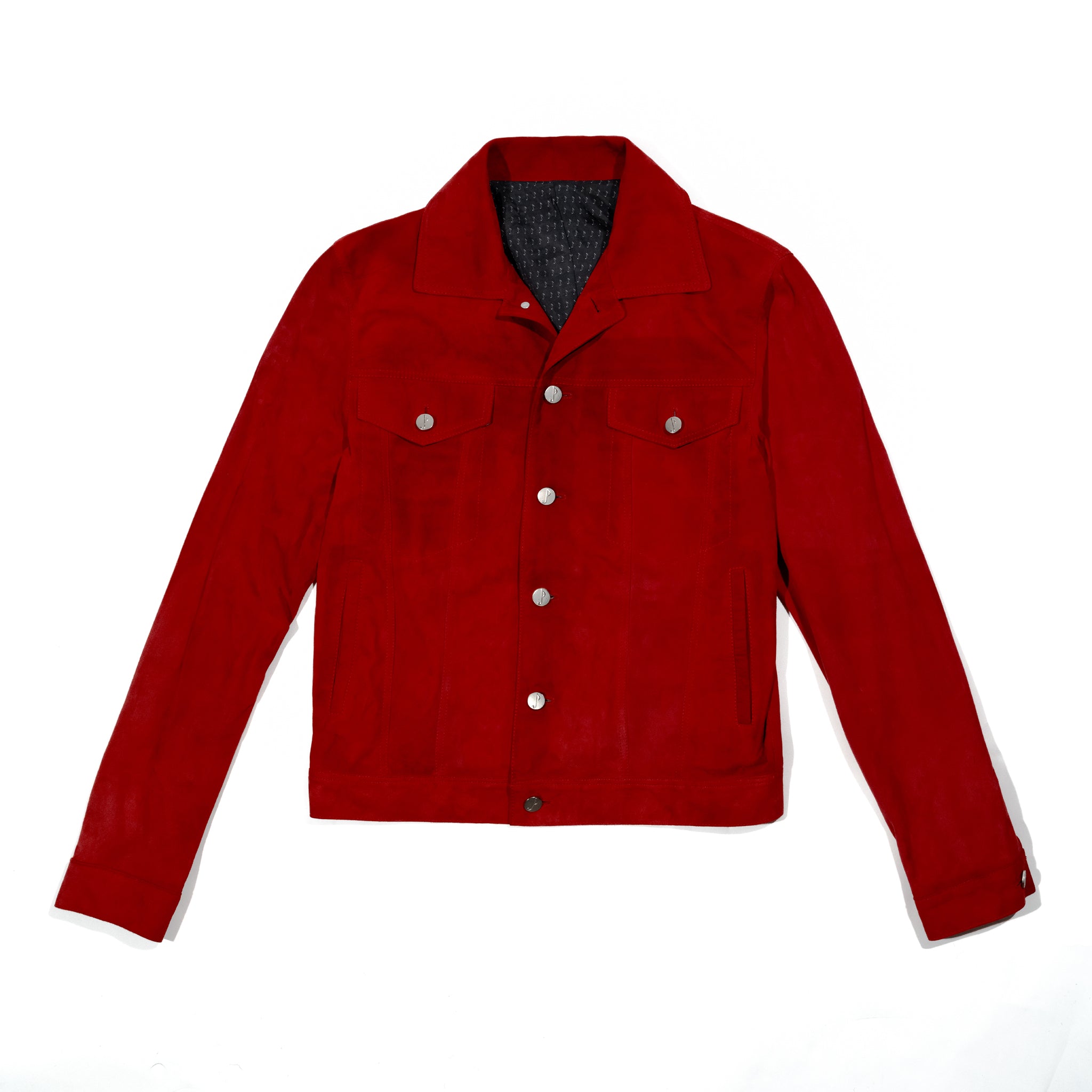 Red Suede Trucker Jacket