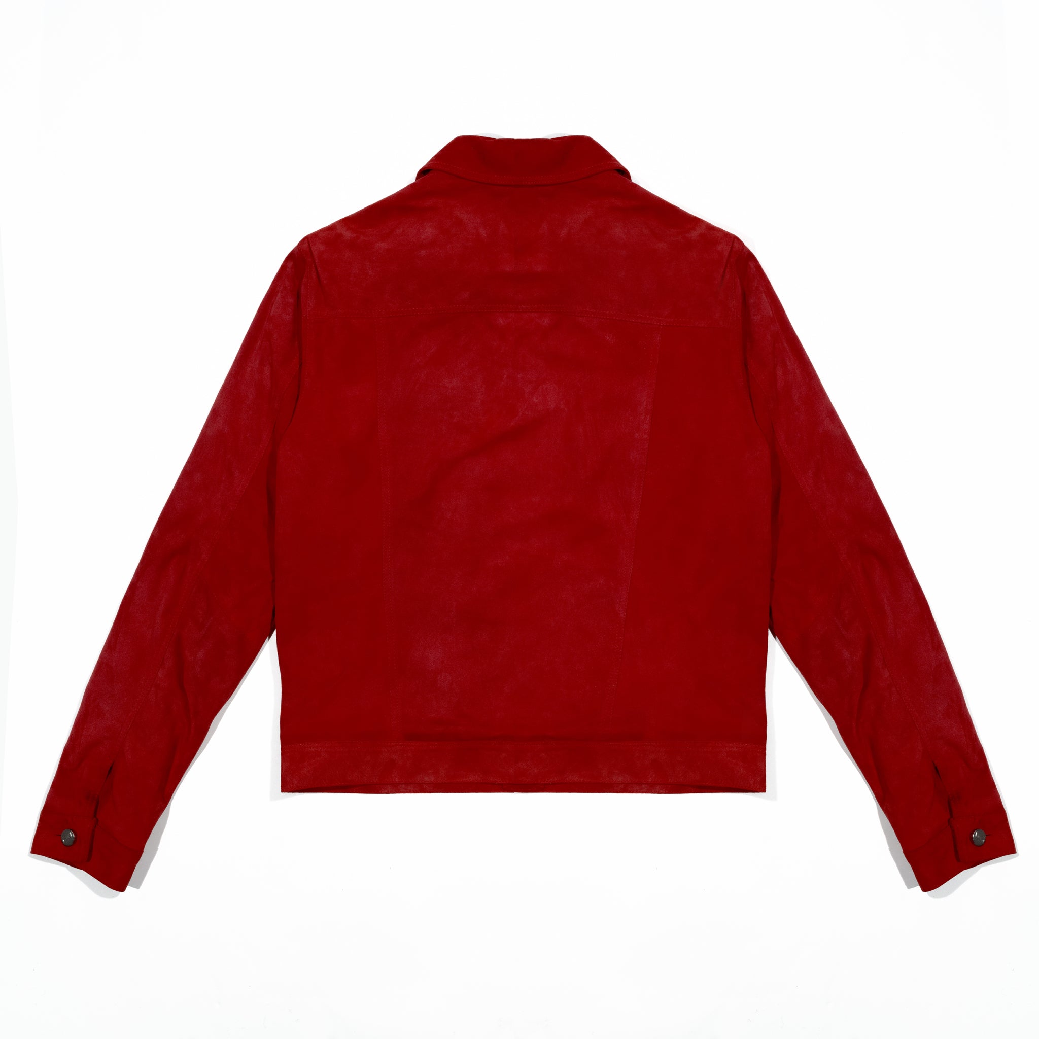 Red Suede Trucker Jacket